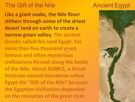 The Gift of the Nile Ancient Egypt