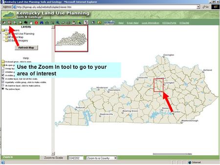 Use the Zoom In tool to go to your area of interest.
