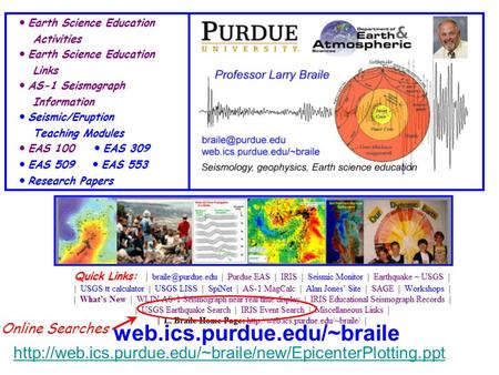 Web.ics.purdue.edu/~braile Online Searches