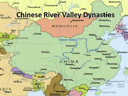 Chinese River Valley Dynasties. Geography of China Natural Barriers – Pacific Ocean to the East; Taklimakan Desert and Tibetan Plateau to the West; Himalaya.