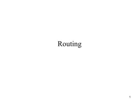 1 Routing. 2 Routing is the act of deciding how each individual datagram finds its way through the multiple different paths to its destination. Routing.