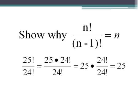 Counting Methods – Part 2 Determine the number of ways of getting a sequence of events.