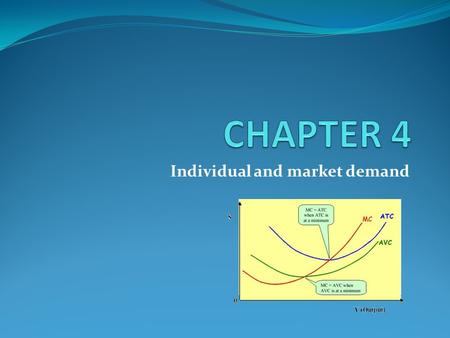 Individual and market demand