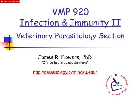 VMP 920 Infection & Immunity II