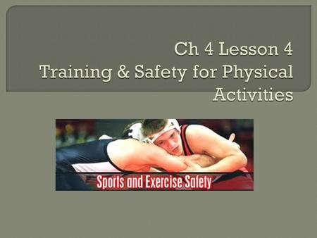  By the end of this lesson you will be able to: Recognize health-promoting strategies that can enhance a training program Understand the importance of.