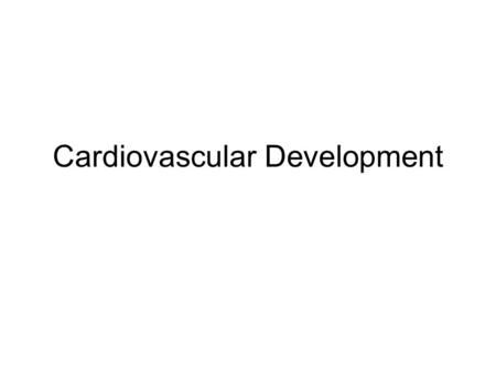 Cardiovascular Development. The first three weeks By the beginning of the third week, blood vessel formation begins in the tissue surrounding the yolk.