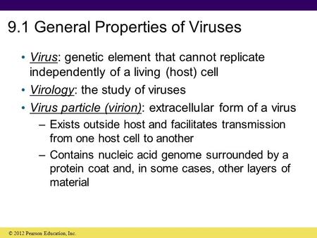 9.1 General Properties of Viruses