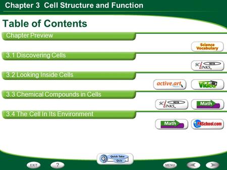 Table of Contents Chapter Preview 3.1 Discovering Cells