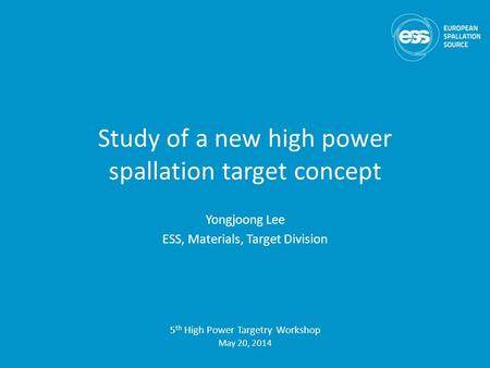 Study of a new high power spallation target concept
