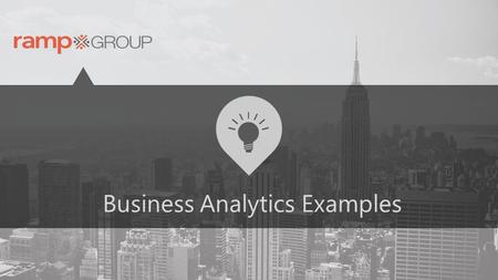 Business Analytics Examples