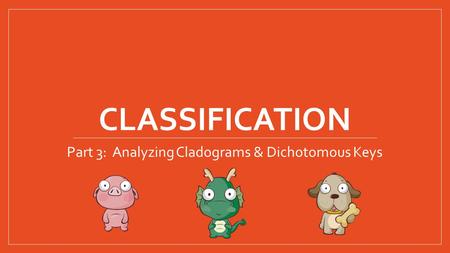 Part 3: Analyzing Cladograms & Dichotomous Keys