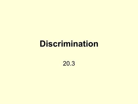 Discrimination 20.3. African Americans Fight Discrimination From Reconstruction to the 1890s, the Republican Party had firmly supported rights for African.