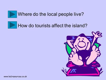 Www.ks1resources.co.uk Where do the local people live? How do tourists affect the island?