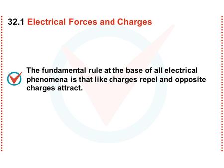 32.1 Electrical Forces and Charges