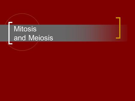 Mitosis and Meiosis. Mitosis: Cell Division In each human cell there are 23 unique chromosomes each containing thousands of genes. Most cells in the human.