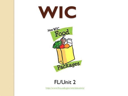WIC FL/Unit 2