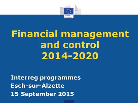 Financial management and control