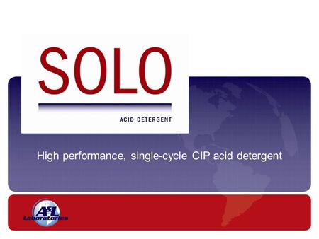 High performance, single-cycle CIP acid detergent