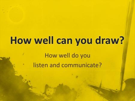 How well do you listen and communicate?. Chapter 2 – Communicating Ideas Effectively with Precise and Straightforward Language.