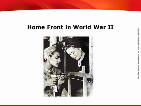 TEKS 8C: Calculate percent composition and empirical and molecular formulas. Home Front in World War II.