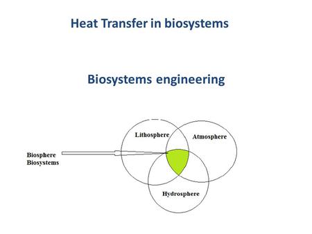Biosystems engineering