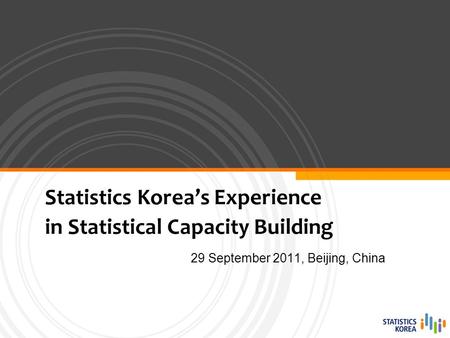 29 September 2011, Beijing, China Statistics Korea’s Experience in Statistical Capacity Building.