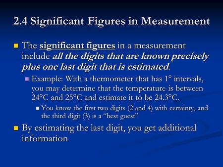 2.4 Significant Figures in Measurement