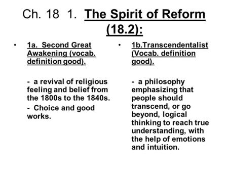 Ch The Spirit of Reform (18.2):