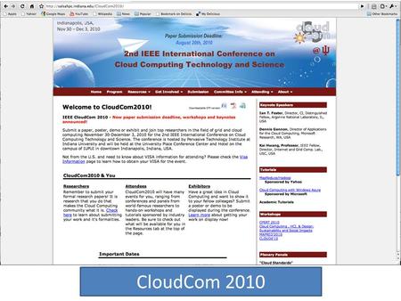 CloudCom 2010. Software for Science Gateways: Open Grid Computing Environments Marlon Pierce, Suresh Marru Pervasive Technology Institute Indiana University.