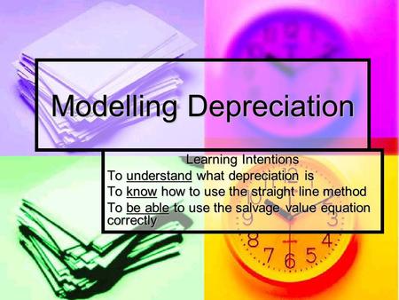 Modelling Depreciation