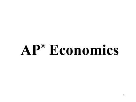 AP® Economics.