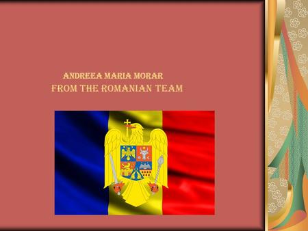 Andreea Maria Morar from the Romanian team