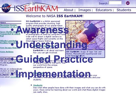 Awareness Understanding Guided Practice Implementation.