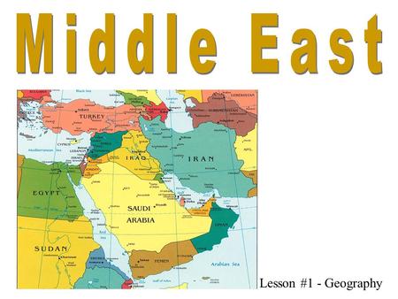 Lesson #1 - Geography. Equator SAUDI ARABIA.