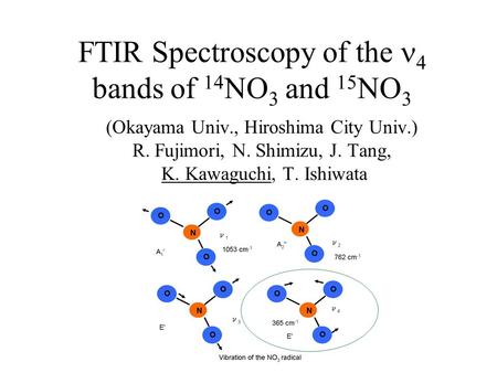 FTIR Spectroscopy of the n4 bands of 14NO3 and 15NO3