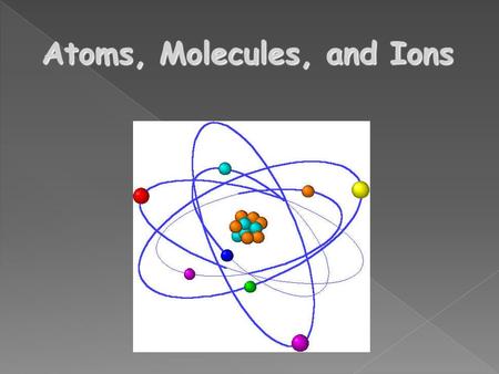 Atoms, Molecules, and Ions Chemistry Timeline #1 B.C. 400 B.C. Demokritos and Leucippos use the term atomos” 1500's  Georg Bauer: systematic metallurgy.
