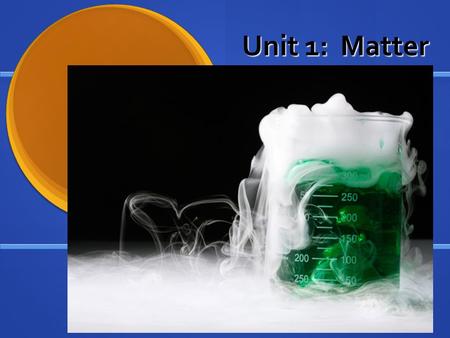 Unit 1: Matter. Objective 1.01 Classify matter as elements, compounds, or mixtures Classify matter as elements, compounds, or mixtures PA Anchor: S8.C.1.1.