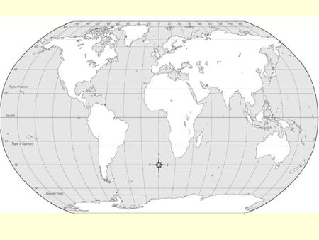 I. Geography Skills A. Terms 1. Latitude: - Distance north or south of equator - Lines called parallels.