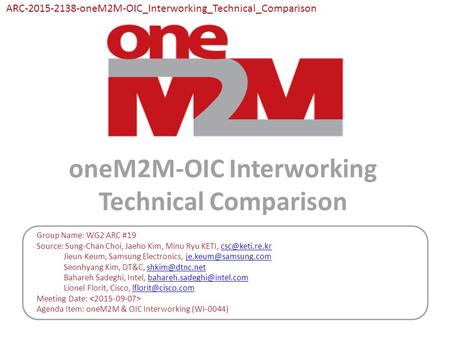 oneM2M-OIC Interworking Technical Comparison