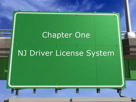 Chapter One NJ Driver License System New Jersey Rules and Regulations.