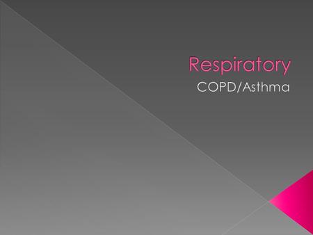Respiratory COPD/Asthma.