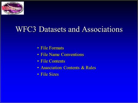 File FormatsFile Formats File Name ConventionsFile Name Conventions File ContentsFile Contents Association Contents & RulesAssociation Contents & Rules.