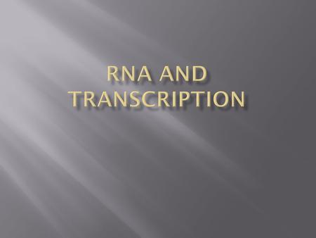 A. There are three key differences between RNA and DNA 1. RNA is single stranded : DNA is double stranded 2. RNA is made of the sugar Ribose – DNA is.
