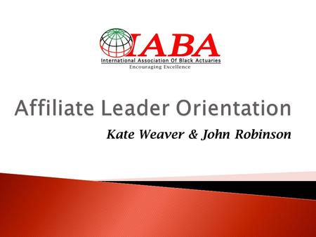 Kate Weaver & John Robinson. Affiliate Goals  Networking/professional development for affiliate members ◦ Strengthen affiliate cohesiveness and increase.
