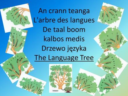 An crann teanga L'arbre des langues De taal boom kalbos medis Drzewo języka The Language Tree.