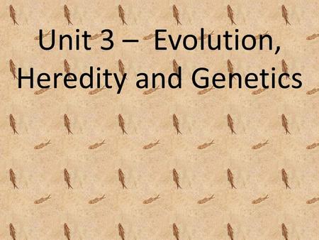 Unit 3 – Evolution, Heredity and Genetics. Read the “Cells that Reproduce” article and answer the questions with a partner.