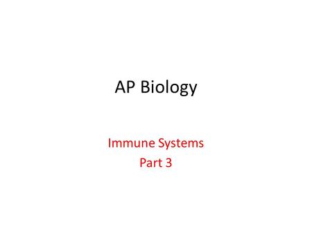 AP Biology Immune Systems Part 3. Important concepts from previous units: Direct contact is a type of cell to cell communication. Local (paracrine) and.