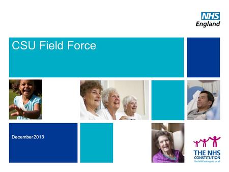 CSU Field Force December 2013. Overview NHS England published Transforming Participation in Health & Care in September 2013 Key commitment in guidance.