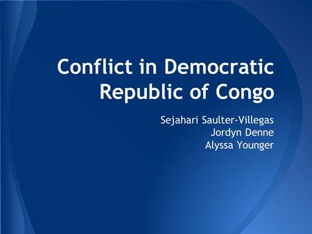 Conflict in Democratic Republic of Congo