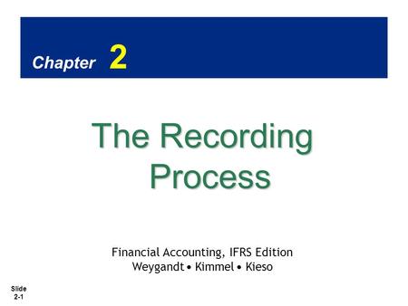 Financial Accounting, IFRS Edition